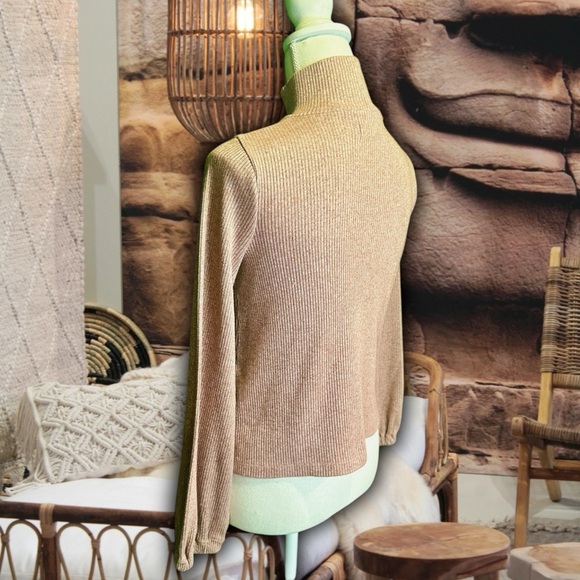 Madewell ‘Heathered Bubble-Sleeve Swing Turtleneck’ in “Heather Rose” Size Small - Picture 11 of 16